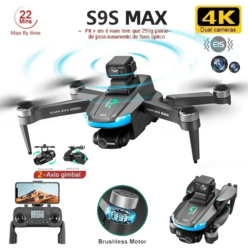 Fpv Brushless Rc Drone 4K - YENI S9S MAX MINI Drone 4K