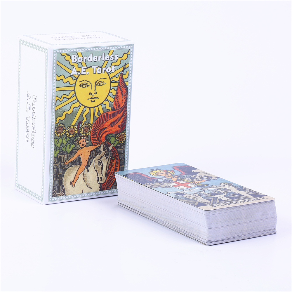Tarot Cards Deck With Guidebook - 12*7cm kenarsız A.E. Tarot güverte sürgülü