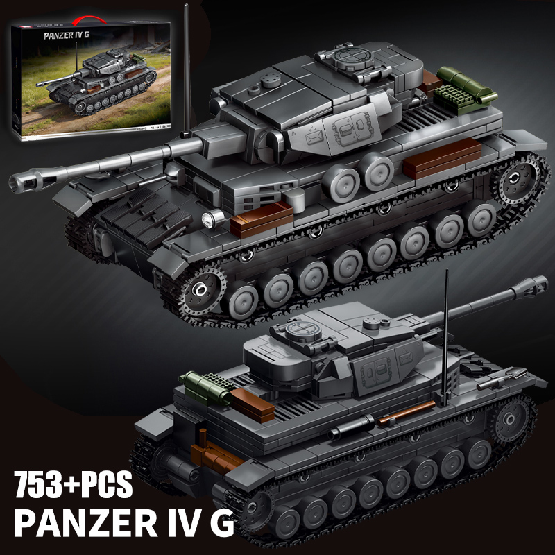 Lego Compatible Military Tank - Askeri 1/35 Ölçekli Panzerkampfwagen IV Ausf.G