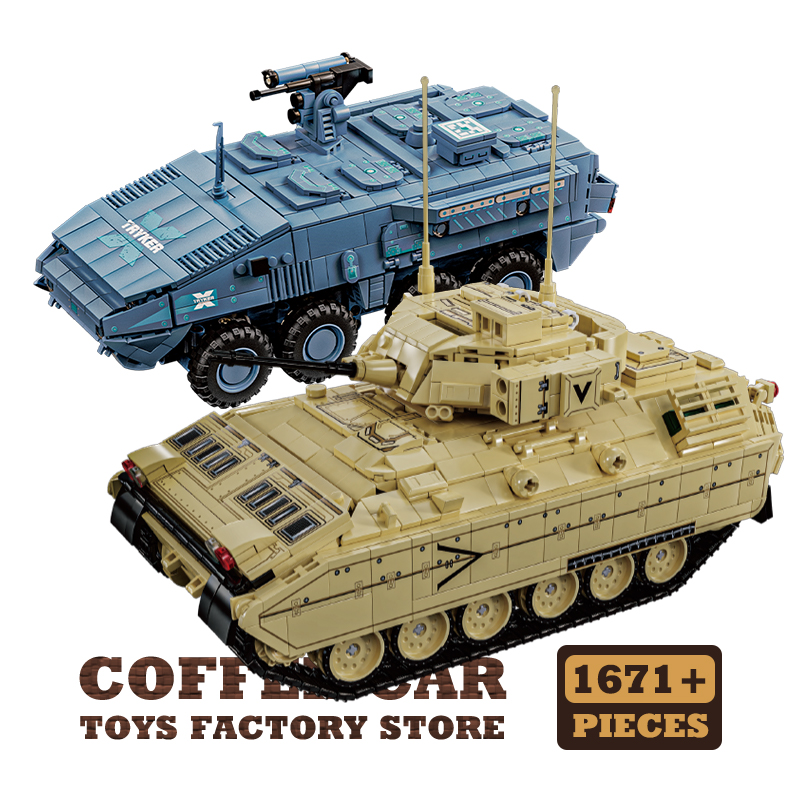 Lego Compatible Military Tank - Ana Tank T-14 Yapı Blokları Asker