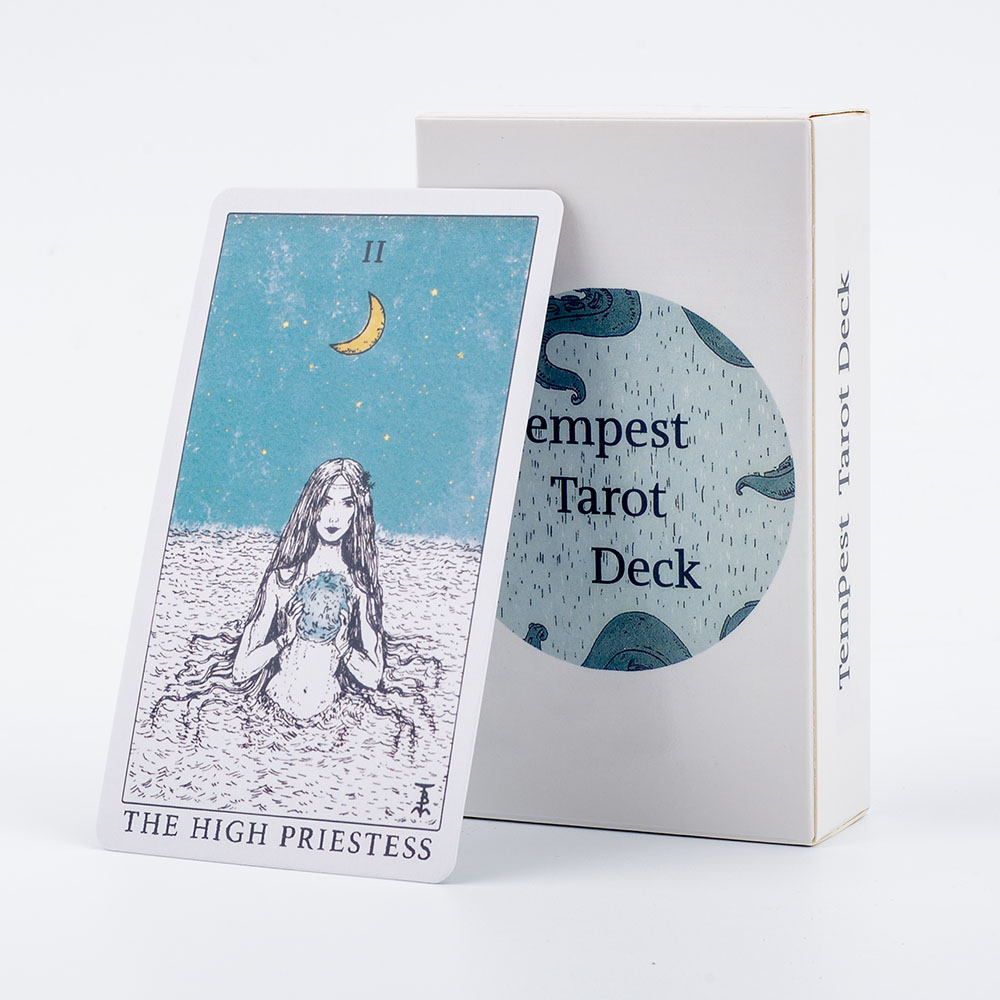 Tarot Cards Deck With Guidebook - Okyanus temalı Tempest Tarot güverte 78