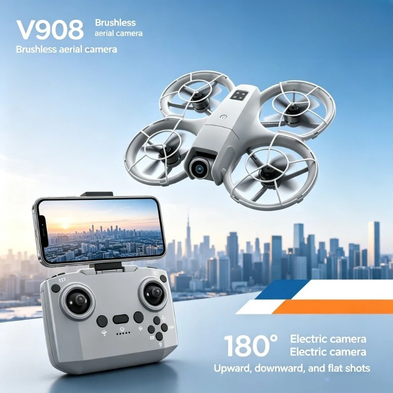 Orijinal V908 Katlanabilir GPS - Fpv Brushless Rc Drone 4K incelemesi ve fiyatı
