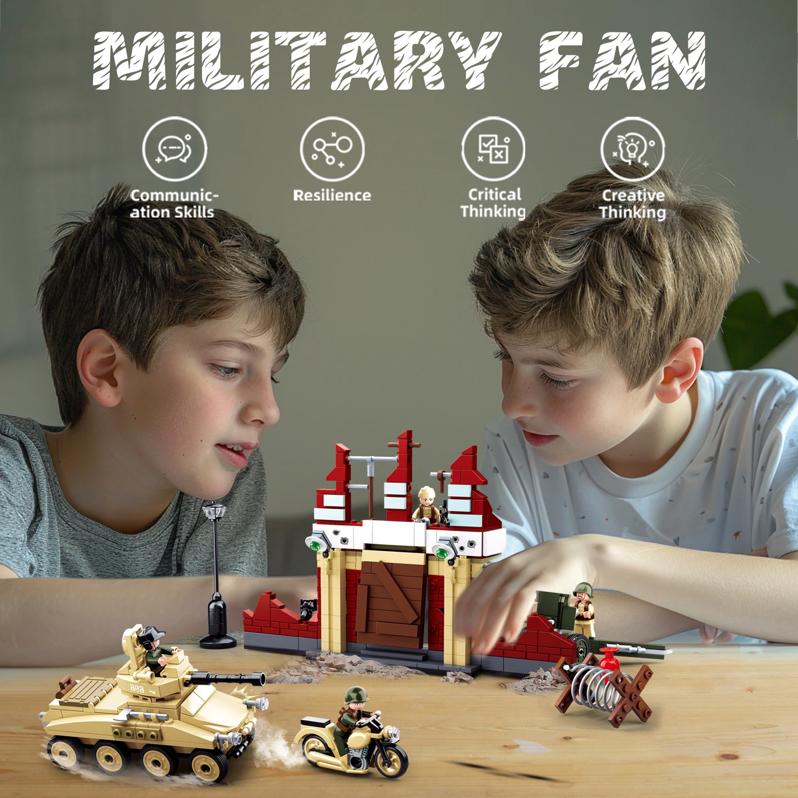 479 adet askeri tank kale yapı - Lego Compatible Military Tank incelemesi ve fiyatı